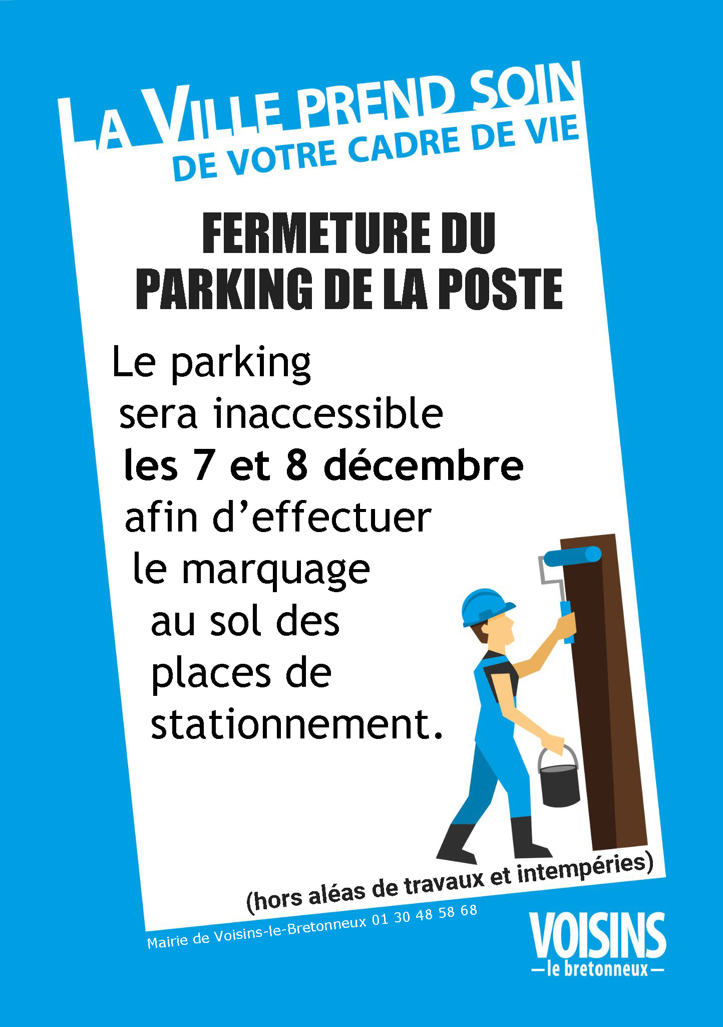 20221207 Marquage place parking de la poste