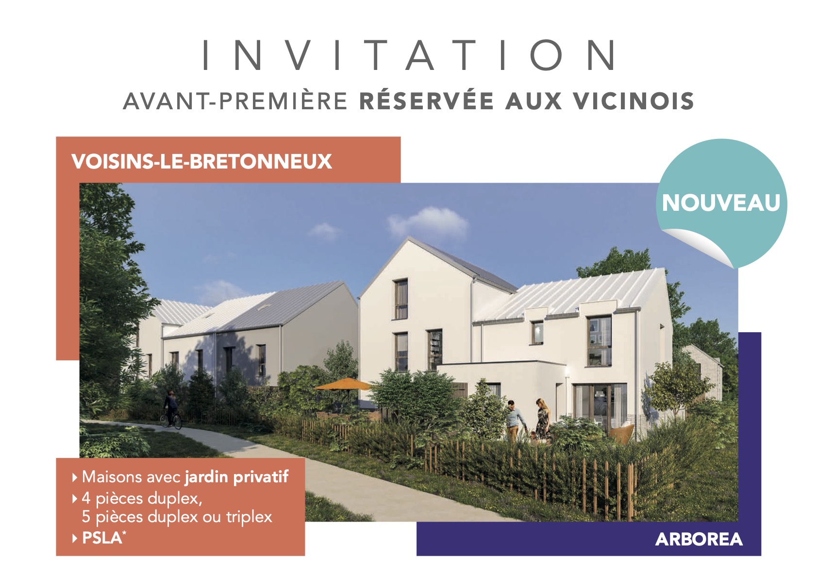 Arcade Promotion Arborea Voisins le Bretonneux Carton dinvitation Vicinois avant premiere PSLA Mai 2021