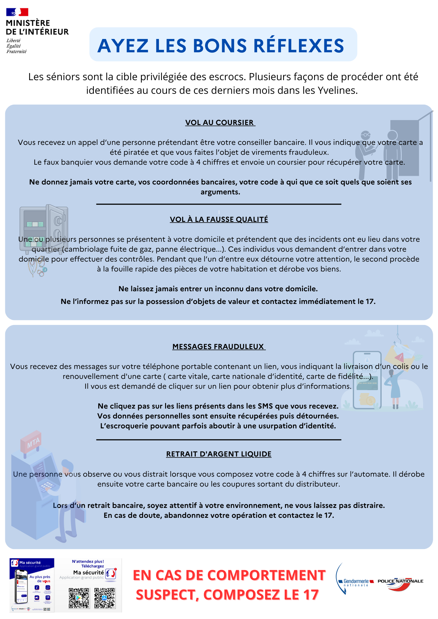 Ayez les bons reflexes escroqueries 2025