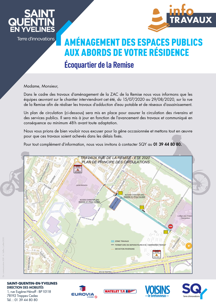 Info riverain La Remise Viabilisation A4